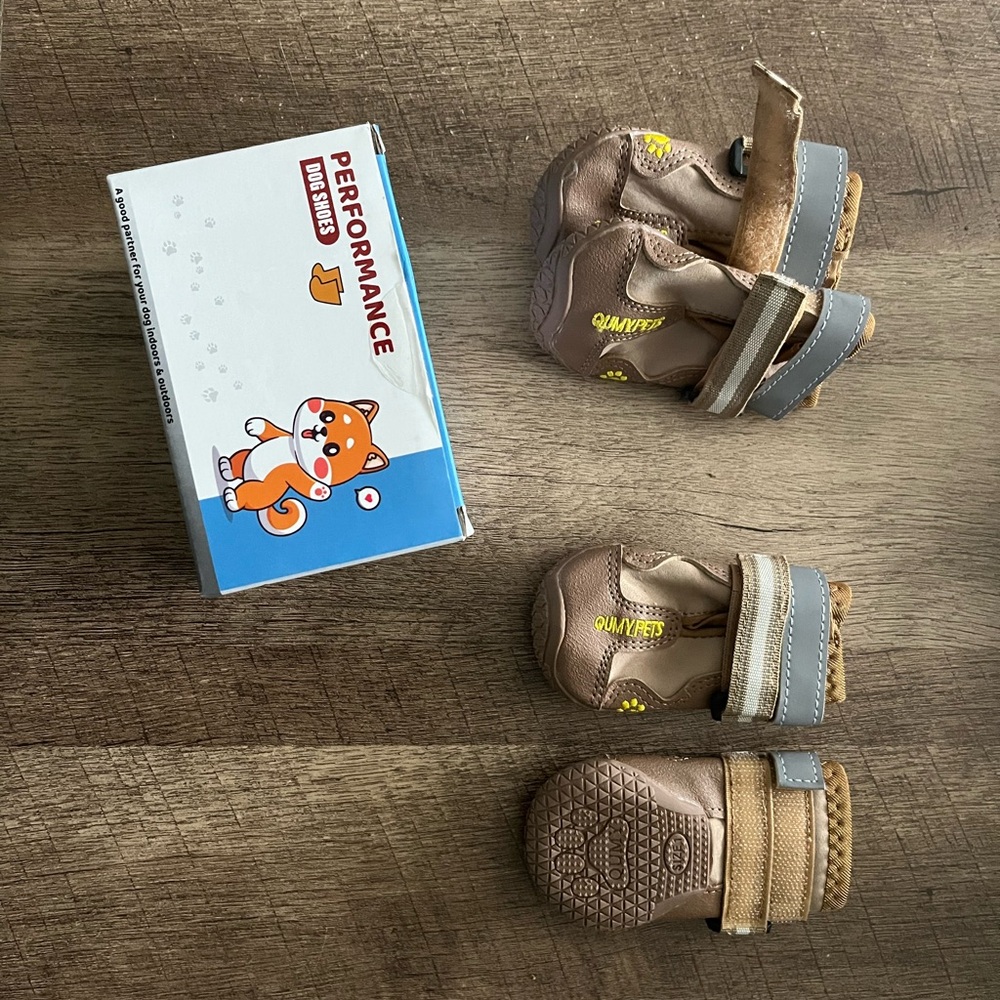 Performance dog shoes.